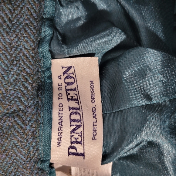 Womans Pendleton Lined Teal Blue Wool/Lambswool/nylon blend pants Size 10 - Picture 8 of 11